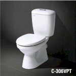 Bệt Toilet Inax(Bet Toilet Inax)|Bệt 2 Khối Inax C306Vpt Tiết Kiệm Nước Vượt Trội*|Bet Toilet 2 Khoi Inax C-306Vpt