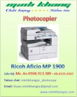 Máy Photocopy Ricoh Aficio Mp 1900, Ricoh Aficio 1900 Giá Rẻ. Vui Lòng Lh An 0908.913.389 Để Được Giá Tốt Nhất.