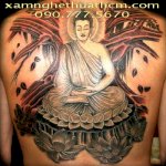 3D Hình Xăm Nghệ Thuật/Hình Xăm Phật Tổ/Tattoo Phật Hoa Sen/Cá Chép Hóa Rồng Hoa Sen