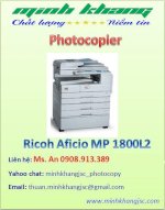 Máy Photocopy Ricoh Aficio Mp 1800L2, Ricoh Aficio 1800L2 Giá Rẻ, Giao Hàng Miễn Phí, Hỗ Trợ Chu Đáo.