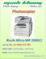 Máy Photocopy Ricoh Aficio Mp 2000L2, Ricoh Aficio 2000L2 Giá Rẻ, Giao Hàng Miễn Phí.