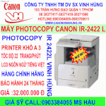 Máy Photocopy Canon Ir 2422 L Canon Vinh Hùng