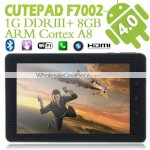 Máy Tính Bảng Cutepad F7002-3G Android 4.0 (8Gb)Gọi Điện Thoại Giá Rẻ Nhất