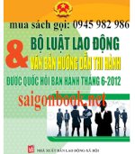 Bộ Luật Lao Động Sửa Đổi 2012, Luat Lao Dong Moi Nhat