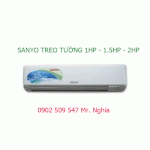 Máy Lạnh Sanyo Treo Tường 1Hp - 1.5Hp - 2Hp Diệt Khuẩn, Khử Mùi, Làm Lạnh Nhanh.