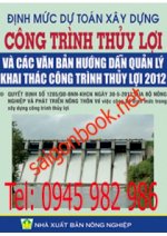 Định Mức Xây Dựng Công Trình Thủy Lợi 2012, Download