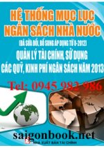 Hệ Thống Mục Lục Ngân Sách Nhà Nước 2013, Mới Nhất