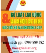 Bo Luat Lao Dong Song Ngu 2012, Bộ Luật Lao Động 2012 Song Ngữ
