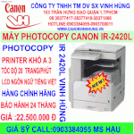 Máy Photocopy Canon Ir 2420L / Ir 2422L Đời Mới- Giá Sốc Thay Thế Ir 2320L .Ir 2318L.ir.....