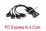 Pci Express To 4 Com - Chuyển Đổi Từ Pcie Ra 4 Cổng Com 9 Pin