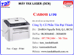 Fax Canon L170 :  Fax - Print  - Copy , Fax Laser Chuyên Nghiệp , Giá Thành Hợp Lý