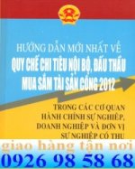 Quy Chế Chi Tiêu Nội Bộ Đấu Thầu Mua Sắm Tài Sản Công Năm 2013, Mới Nhất