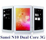 Sanei N10 Cắm Sim 3G- Ips 10.1 Inch 1280X800 Chip Lõi Kép Qual Comm 1.2Ghz, Ram 1Gbcó Khe Cắm Sim 2G/3G.