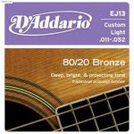 Dây Đàn Guitar Acoustic Daddario Ej13 Custom Light .011-.052