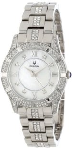 Đồng Hồ Nữ Bulova Women's 96L116 Swarovski Crystal Bracelet Mother Of Pearl Dial Watch Có Tại E24H
