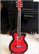 Cần Bán Đàn Guitar Acoustic Đỏ Đen Giá 1200K
