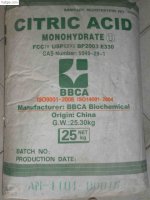 Acid Citric - Acid Chua-Bột Chua - C6H8O7.H2O