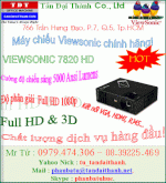 Máy Chiếu Viewsonic Pjd7820 Hd, Projector, Viewsonic 7820Hd, Viewsonic Pjd7820 Hd, Viewsonic Pjd 7820, Full Hd & 3D, Khuyến Mãi Lớn