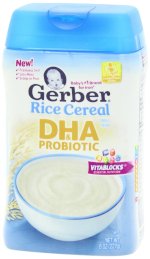 Bột Ăn Dặm Gerber Baby Cereal Dha And Probiotic Rice, 227G