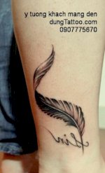 Hình Xăm Lông Chim Vòng Sợi Dream-Catcher Tattoo Phượng Rồng Cá Chép Chữ Hoa Tàu