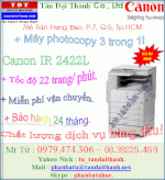 Máy, Photocopy, Canon 2422L, Canon Ir 2422L, Canon Ir-2422L. Chiết Khấu Linh Hoạt, Miễn Phí Dịch Vụ 10 Năm.