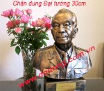 Tượng Đồng Bán Thân Đại Tướng 30Cm - Đồ Đồng