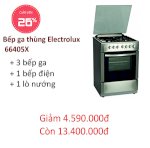 Giảm Giá Sốc 26% Cho Bếp Ga Thùng Kèm Lò Nướng Electrolux 66405X