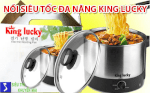 Nồi Nấu Siêu Tốc Đa Năng King Lucky: Nấu Mì. Canh,Lẩu, Luộc Trứng, Đun Nước..- Bảo Hành 1 Năm