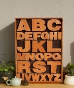 Bán Kệ Gỗ Vintage Độc Đáo Alphabet