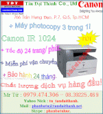 Máy Photocopy, Canon Ir 1024, Canon Ir 2420L, Canon Ir 2422L, Giá Ưu Đãi Lớn!