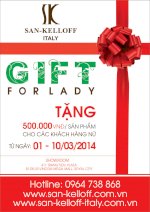 Gift For Lady-Khuyến Mại Đặc Biệt Từ San-Kelloff Italy Và Lare Boss Italy