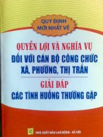 Những Quy Định Mới Nhất Về Quyền Lợi Cán Bộ Công Chức Xã Phường Thị Trấn