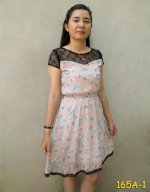 Đầm Thái Lan - Đầm Voan - Đầm Chấm Bi - Dây Đeo Thời Trang - Dây Chuyền Bạc Thái - Thời Trang Nữ - Đầm Dạo Phố - Đầm Công Sở - Đầm Dự Tiệc - Đầm Voan Phối Ren Thái Lan 165A-1