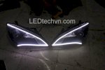 Độ Dải Led Mí Khối Trắng Vàng Cho Xe Genesis Coupe