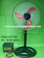 Quat 12V Chay Acquy - Quạt Điện Bình 12V Dc 10W – Cánh 40 Cm - Dc Fan 4010