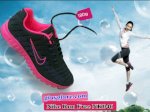 Giày Nike Thể Thao Phiên Bản Nữ Đen Hồng Nk046
