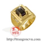 Nhẫn Nam Vàng Tây Gắn Đá Quý Sapphire Thiên Nhiên- Vàng 18K,Nhẫn Nam Đẹp