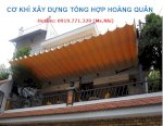 Chuyên Thi Công Mái Hiên Di Động, Mái Bạt, Mái Kéo, Mái Xếp, Mái Cánh Buồm