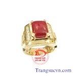 Nhẫn Ruby Nam Vàng 14K Đẹp Đẹp Sang Trọng Dành Cho Nam Giới /Tsvn005389