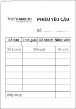 In Order Nhà Hàng, In Order Giá Rẻ, In Order Tại Hà Nội, In Order Quán Bia