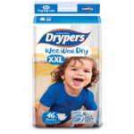 Tã/Bỉm Drypers Size Xxl, 46 Miếng, Dành Cho Bé Từ 15Kg Trở Lên (Wee Wee Dry)