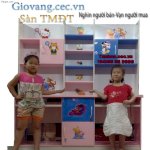 Bàn Học Đôi Kèm Giá Sách Cho Bé Bằng Nhựa Đài Loan