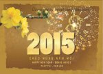 Thiệp Tết Hoa Mai Cho Năm Ất Mùi 2015