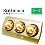 K3Bg - Đèn Sưởi Nhà Tắm Kottmann 3 Bóng Vàng