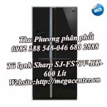 Tổng Kho Pp Tủ Lạnh Sharp Lớn Nhất Hà Nội:sj-Fs79V-Bk- 600 Lit , Làm Đá Tự Động