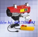 Tời Nâng 100Kg, 200Kg, 300Kg, 400Kg, 500Kg, 600Kg,1 Tấn Cáp 10-20M, Điện 1P, 220V