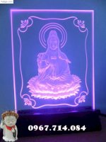 Tranh Phật Đèn Led Mica 3D 7 Màu