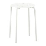 Ghế Đẩu Tròn Marius / Stool, White- Ikea