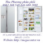 Tủ Lạnh Sbs Hitachi, Rs700Gpgv2Gs - 589 Lít - 2 Cửa,Hàng Nhập Khẩu Thái Lan.