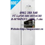Tủ Lạnh Sbs Hitachi Rm700Pgv2Gs, Gbk 600L Inverter, 3 Cánh .